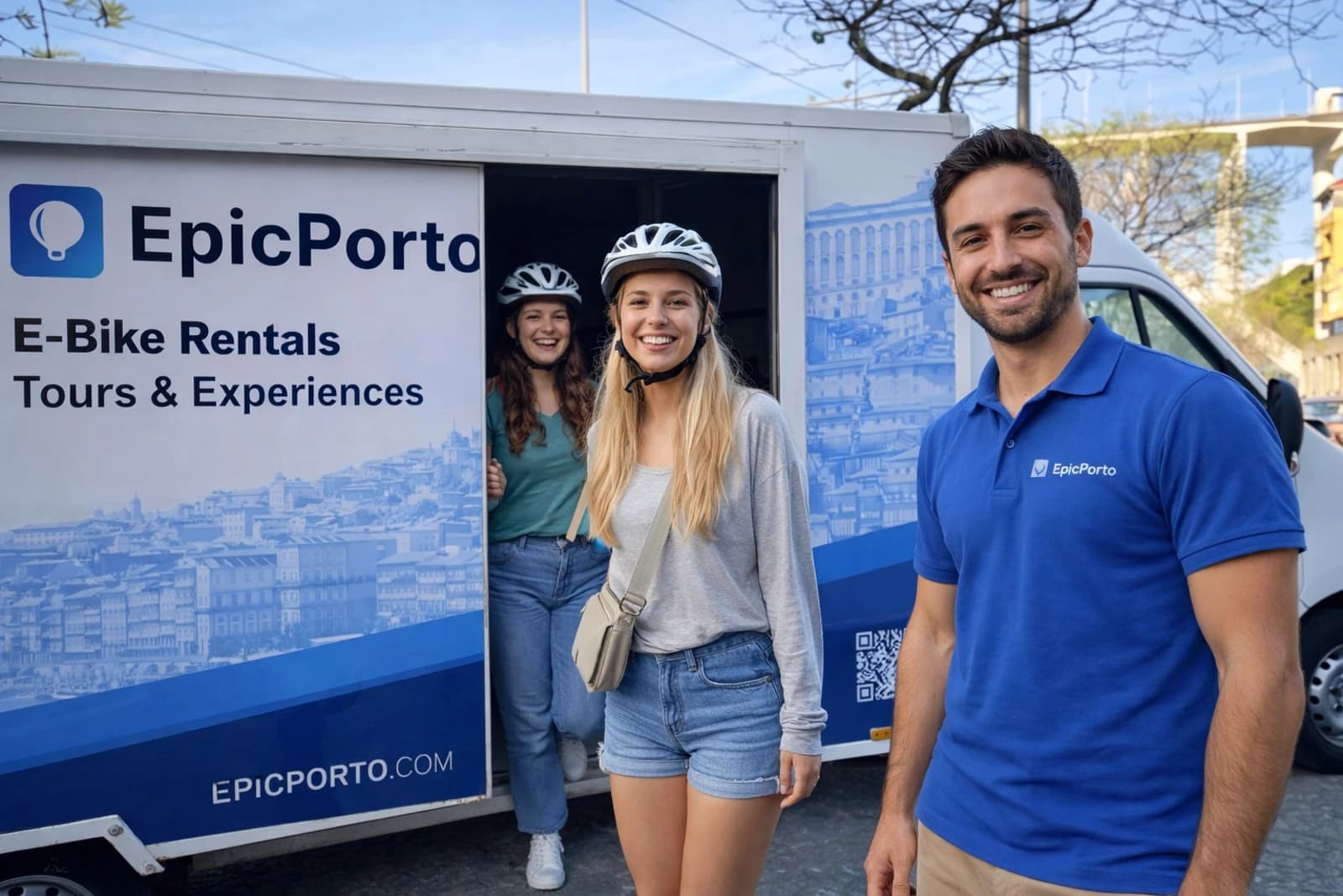 EpicPorto van with customers